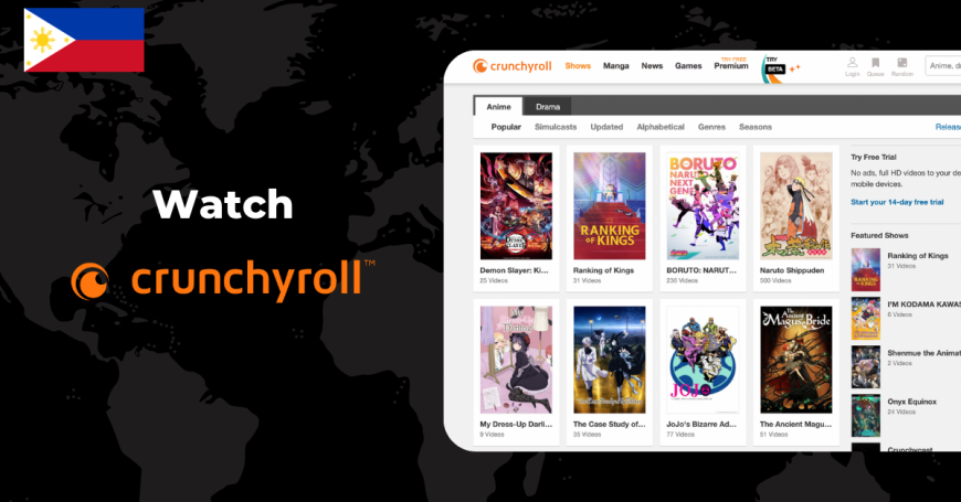 Watch Crunchyroll in Philippines